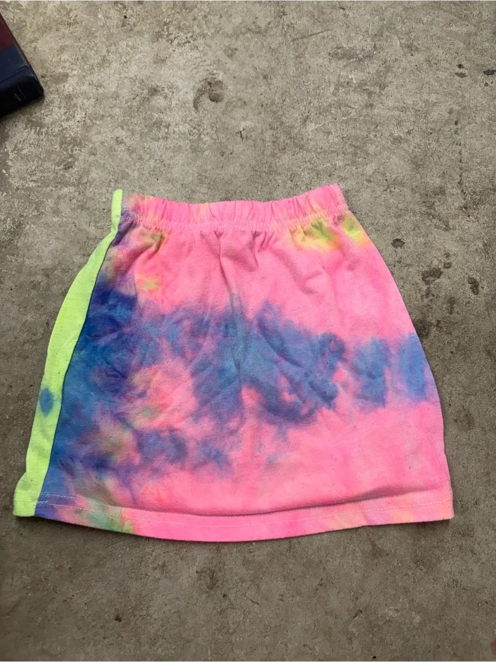 Girls Tie Dye A-Line Skirt Multicolor Elastic Waist Pull On Size 6/7
